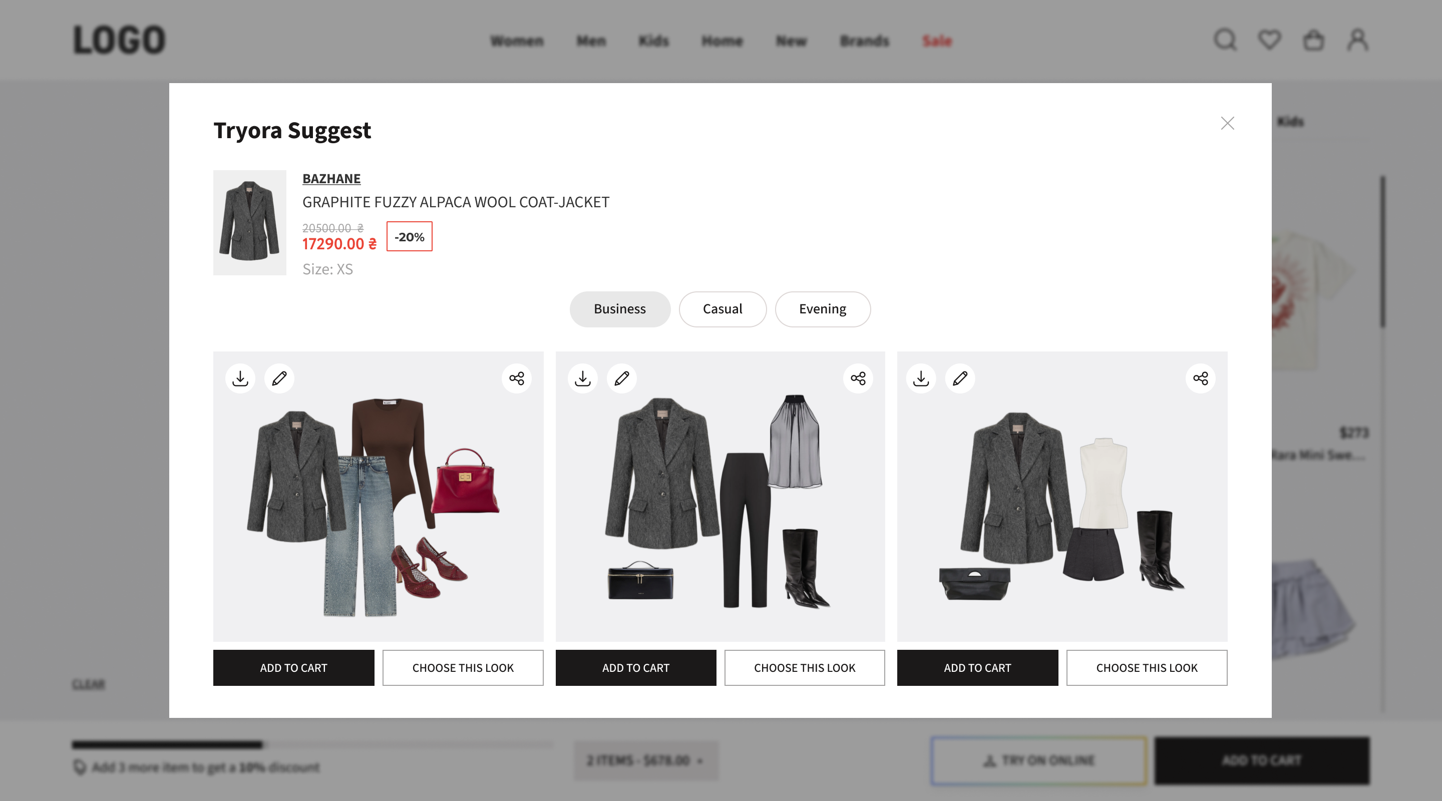 Tryora Suggest interface